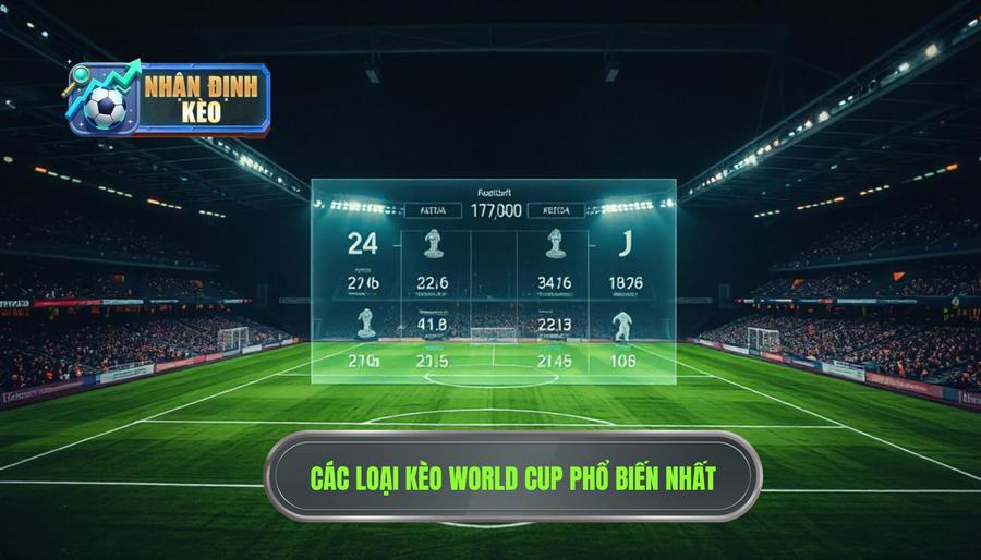 2. Các loại kèo phổ biến khi soi kèo World Cup tối nay 2. Các loại kèo phổ biến khi soi kèo World Cup tối nay