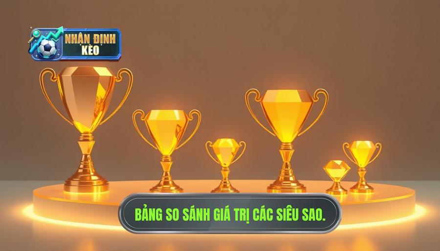 3. Bảng so sánh giá trị các siêu sao.